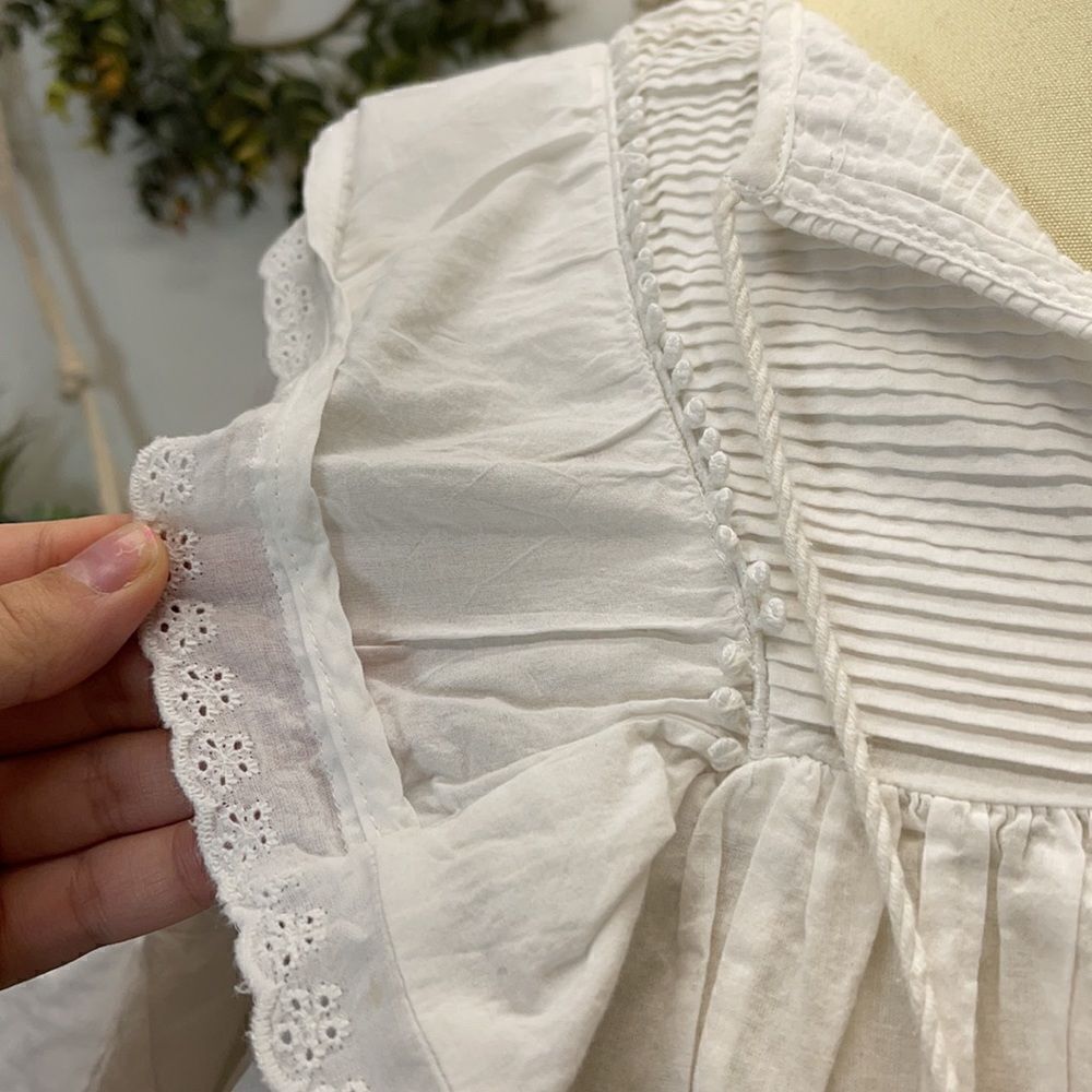 🅢🅐🅛🅔 Zhu Anthropologie Top Bronte Frill Top - Picture 9 of 16